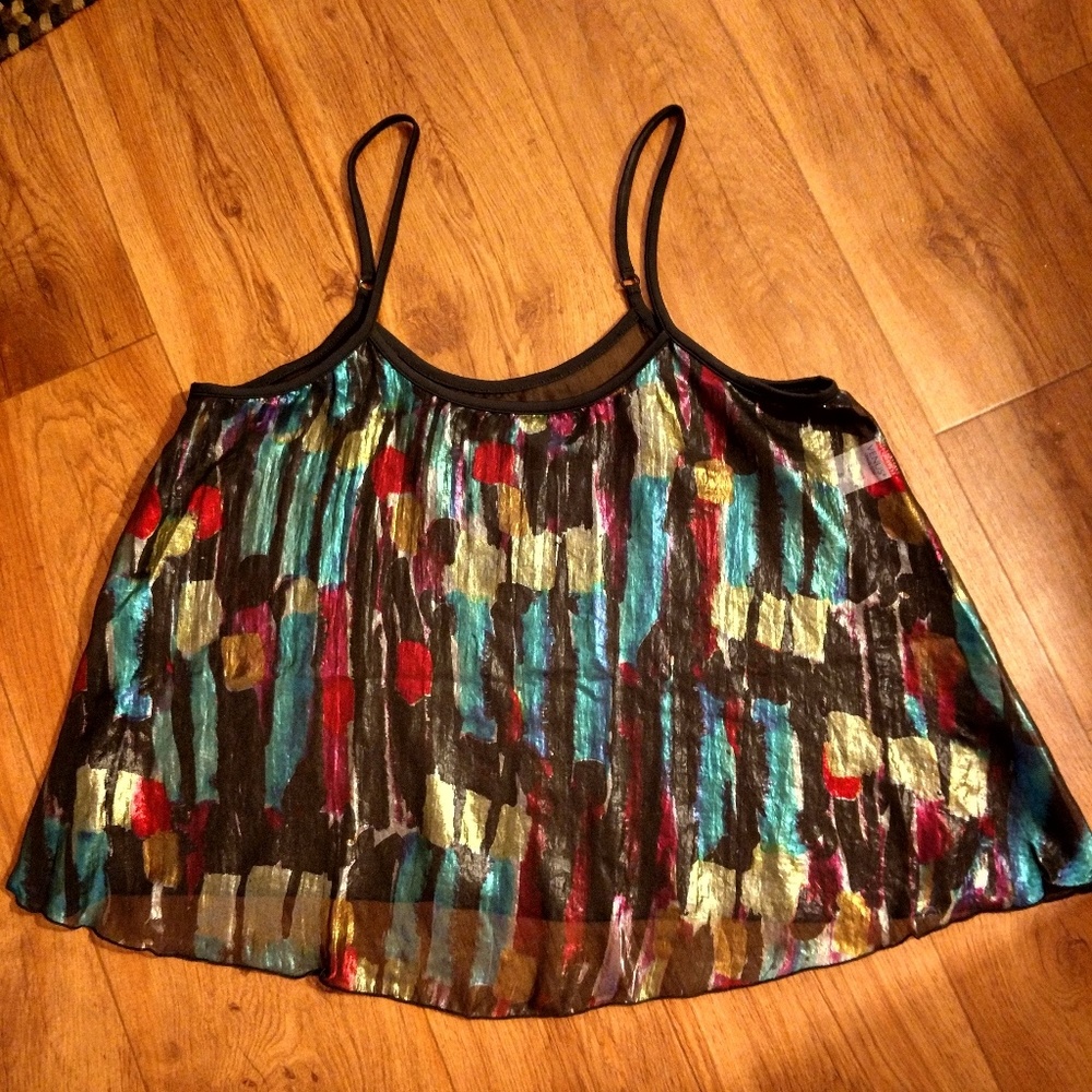 Sheer Multicolored shimmery swimsuit cover up.
